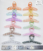 Impression Stylish Colored Plastic Hair Clutcher (Pack of 12)